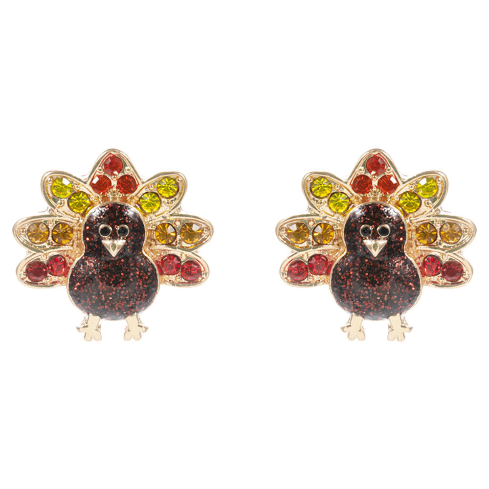 iLLASPARKZ Thanksgiving Turkey Stud Earrings