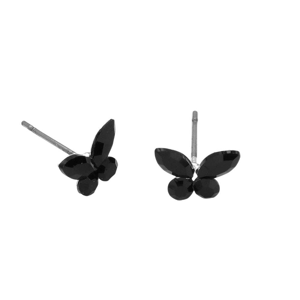 iLLASPARKZ Stone Butterfly Stud Earrings