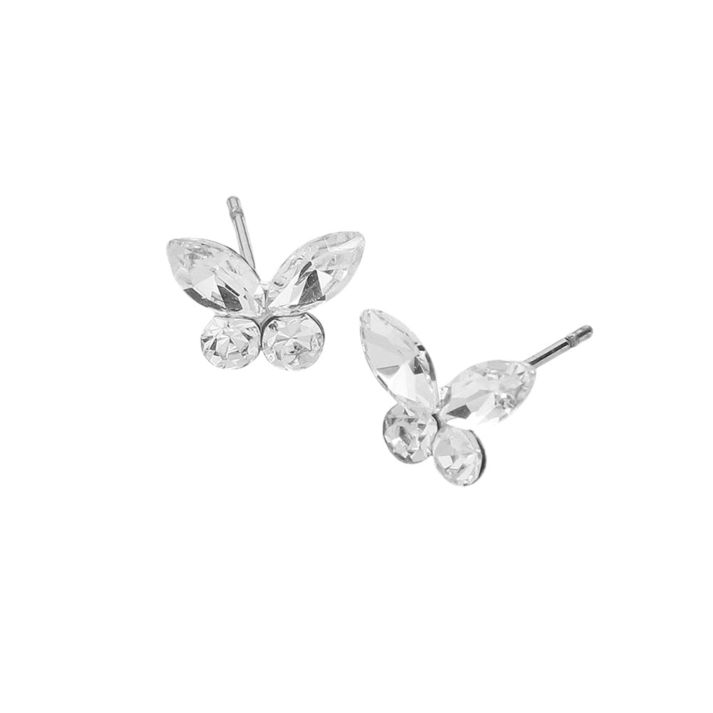 iLLASPARKZ Stone Butterfly Stud Earrings