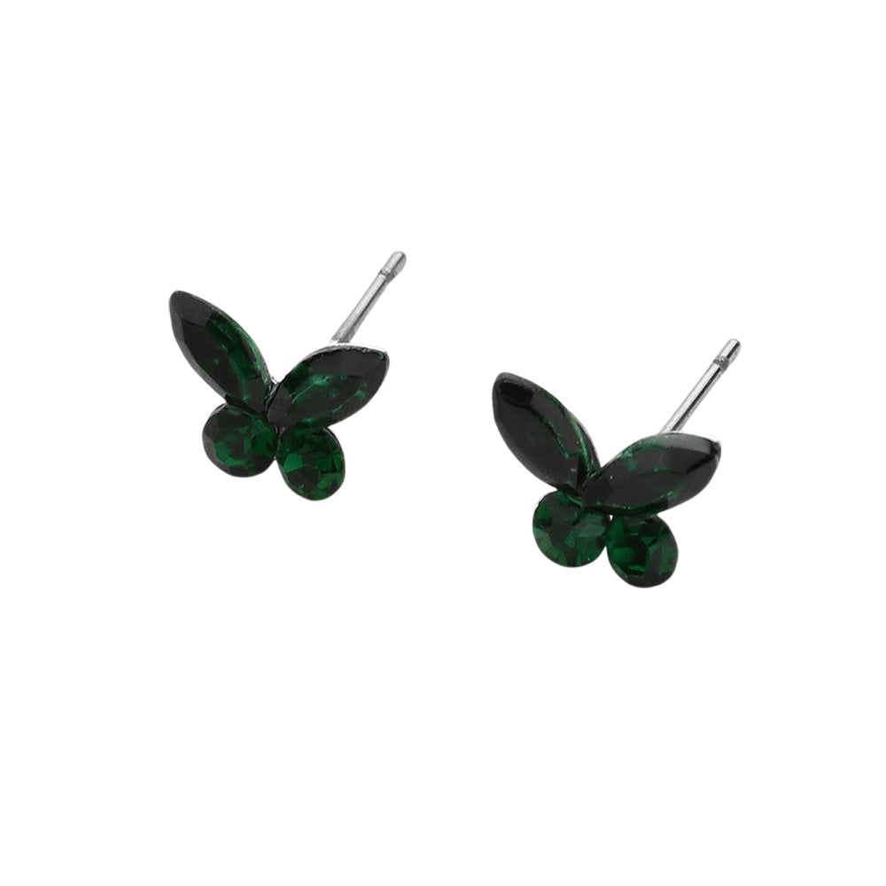 iLLASPARKZ Stone Butterfly Stud Earrings