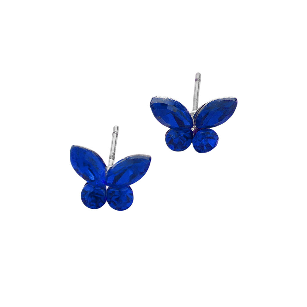 iLLASPARKZ Stone Butterfly Stud Earrings