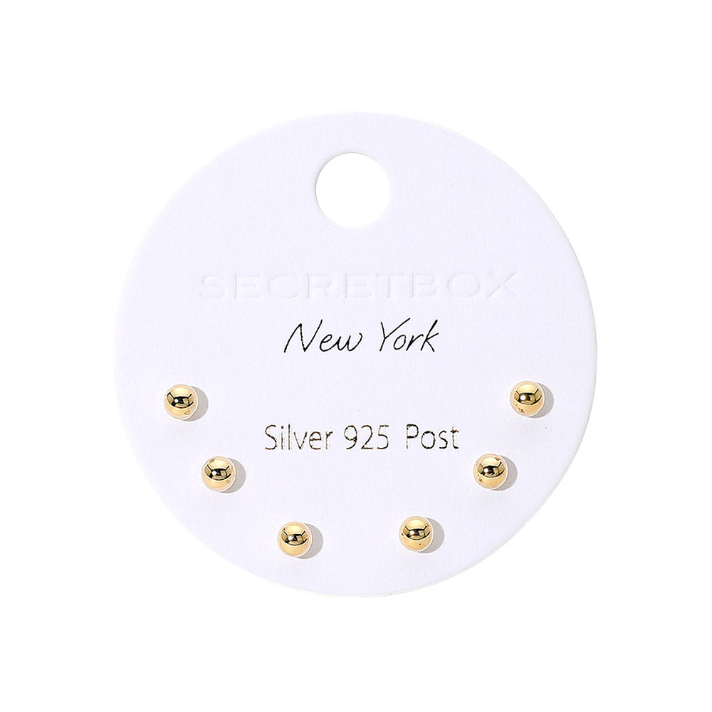iLLASPARKZ SECRET BOX_Minimalist Ball Stud Earring Set