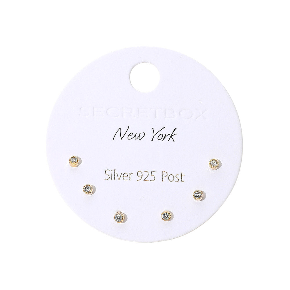 iLLASPARKZ SECRET BOX_Mini Stone Stud Earring Set