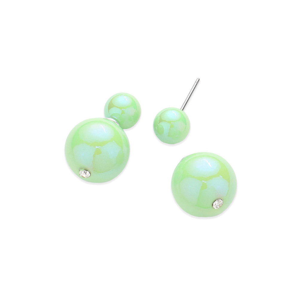 iLLASPARKZ Hologram Ball Stud Double Sided Peekaboo Earrings