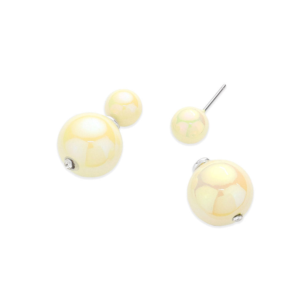 iLLASPARKZ Hologram Ball Stud Double Sided Peekaboo Earrings