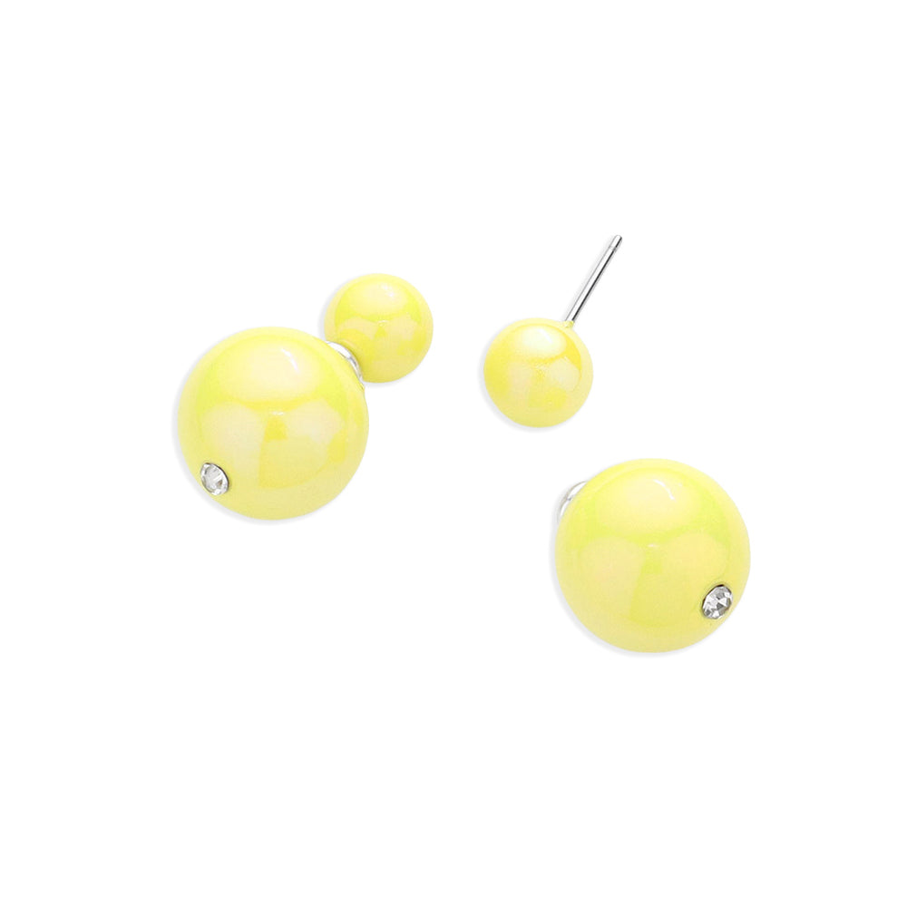 iLLASPARKZ Hologram Ball Stud Double Sided Peekaboo Earrings