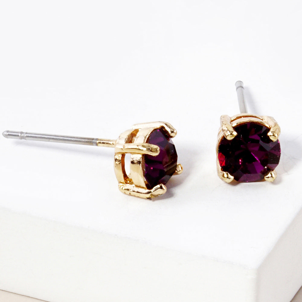 iLLASPARKZ February - Birthstone Stud Earrings