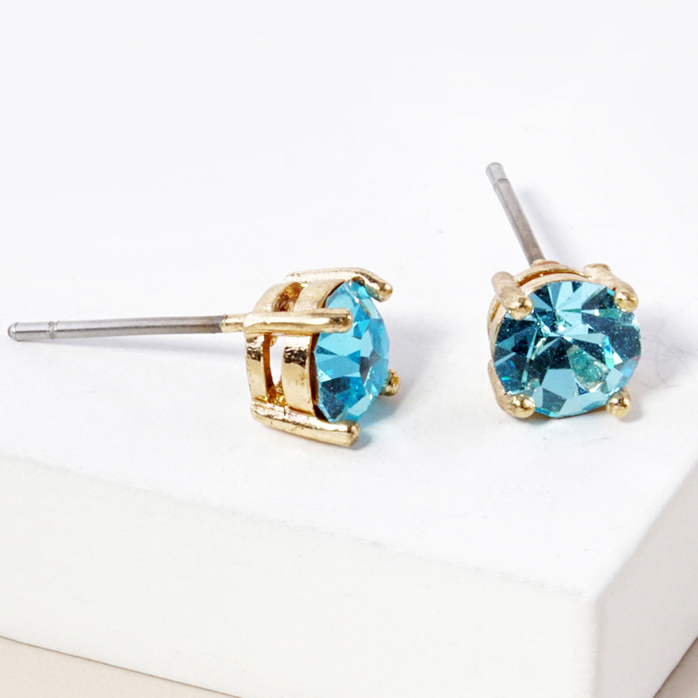 iLLASPARKZ March - Birthstone Stud Earrings
