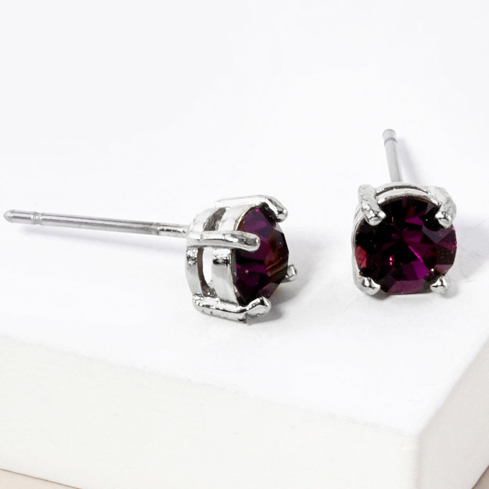 iLLASPARKZ February - Birthstone Stud Earrings