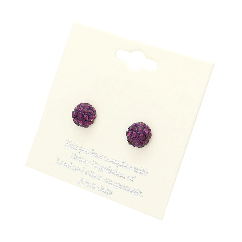 iLLASPARKZ Shamballa Ball Stud Earrings