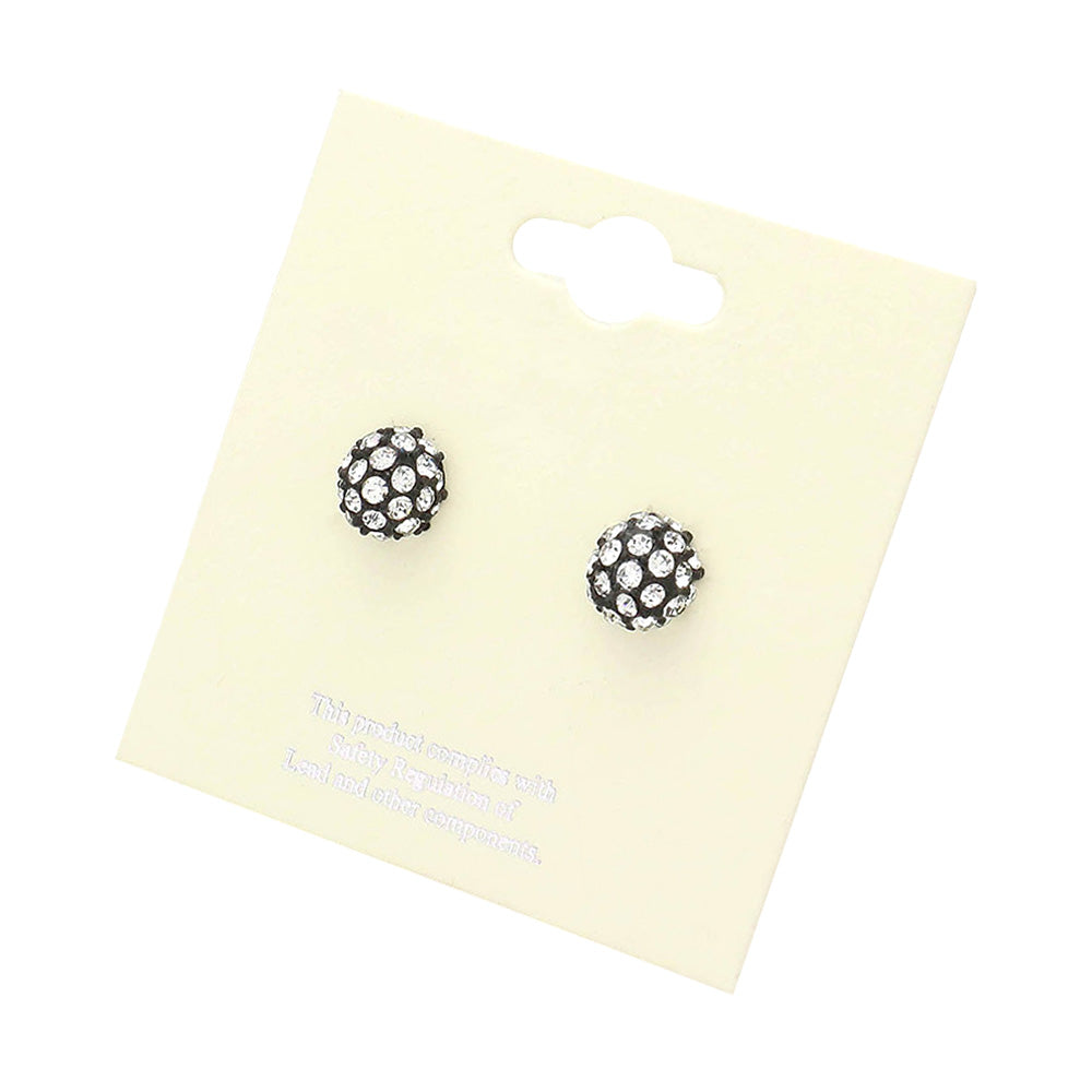 iLLASPARKZ Shamballa Ball Stud Earrings