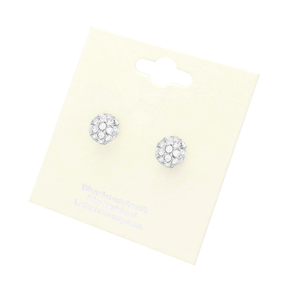 iLLASPARKZ Shamballa Ball Stud Earrings