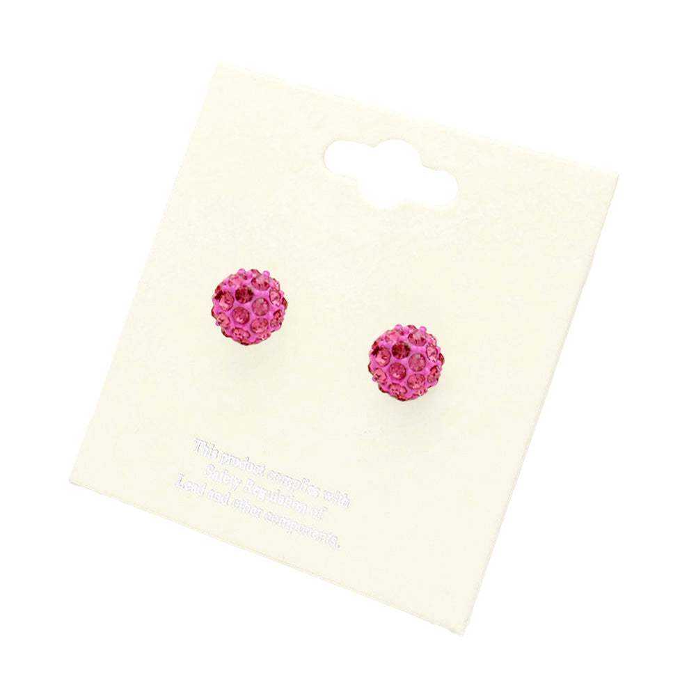 iLLASPARKZ Shamballa Ball Stud Earrings