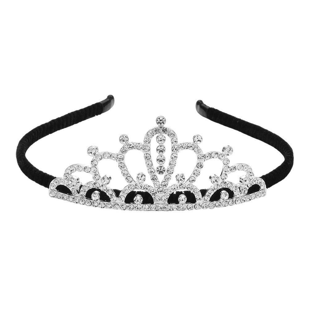 iLLASPARKZ Rhinestone Paved Princess Tiara