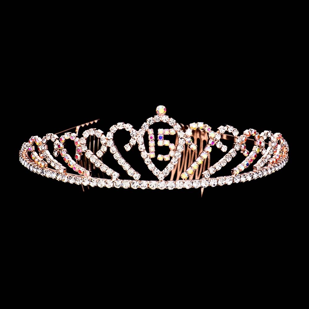 iLLASPARKZ Sweet 15 Rhinestone Princess Tiara