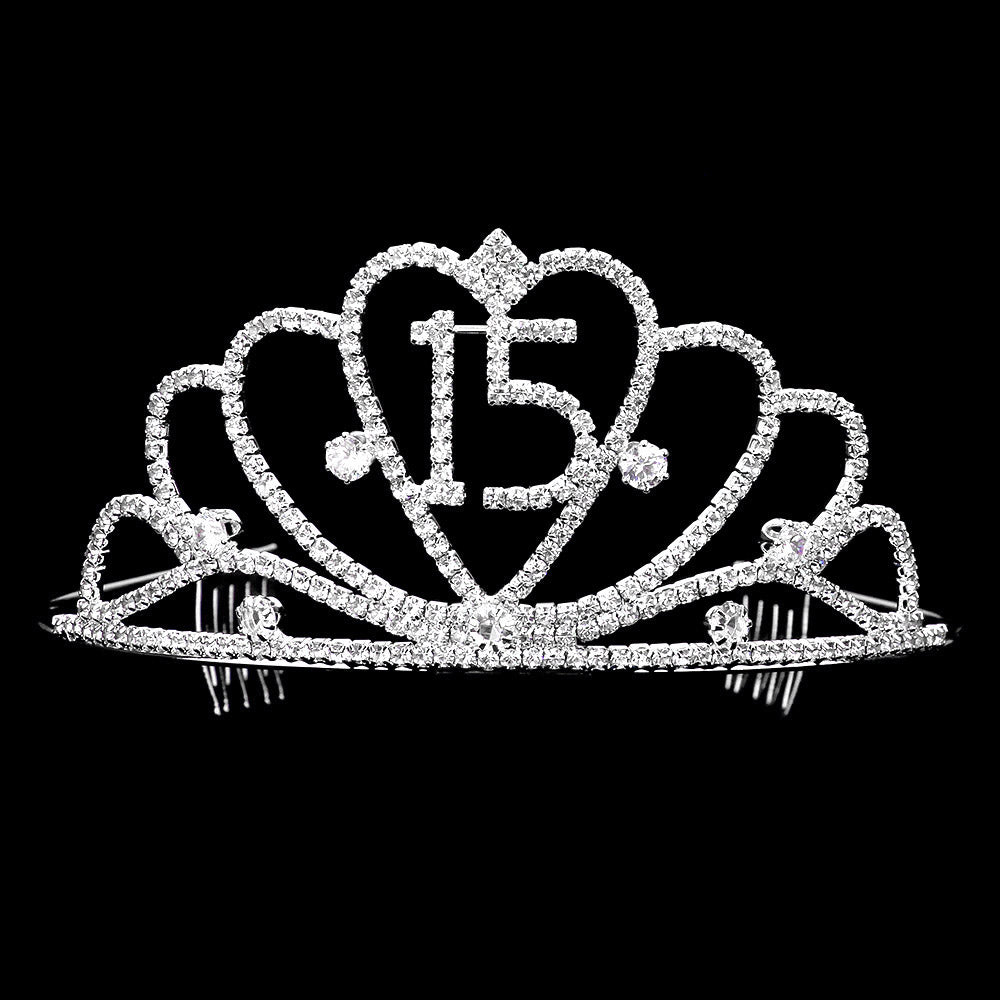 iLLASPARKZ Sweet 15 Rhinestone Princess Tiara