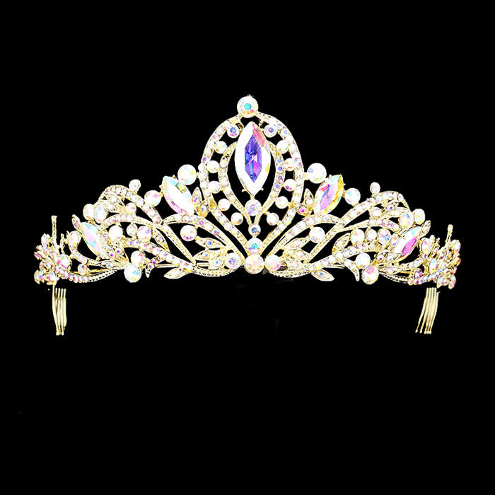 iLLASPARKZ Glass Crystal Pageant Queen Tiara