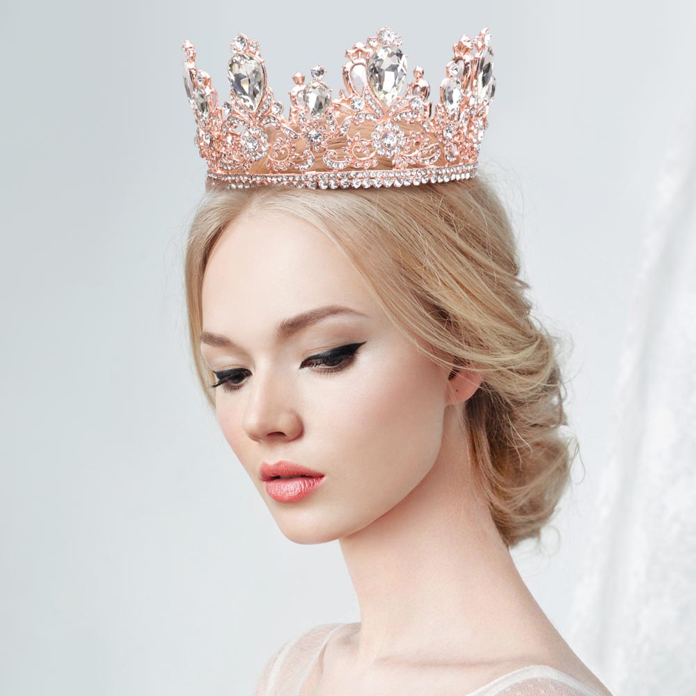 iLLASPARKZ Glass Crystal Pageant Queen Tiara