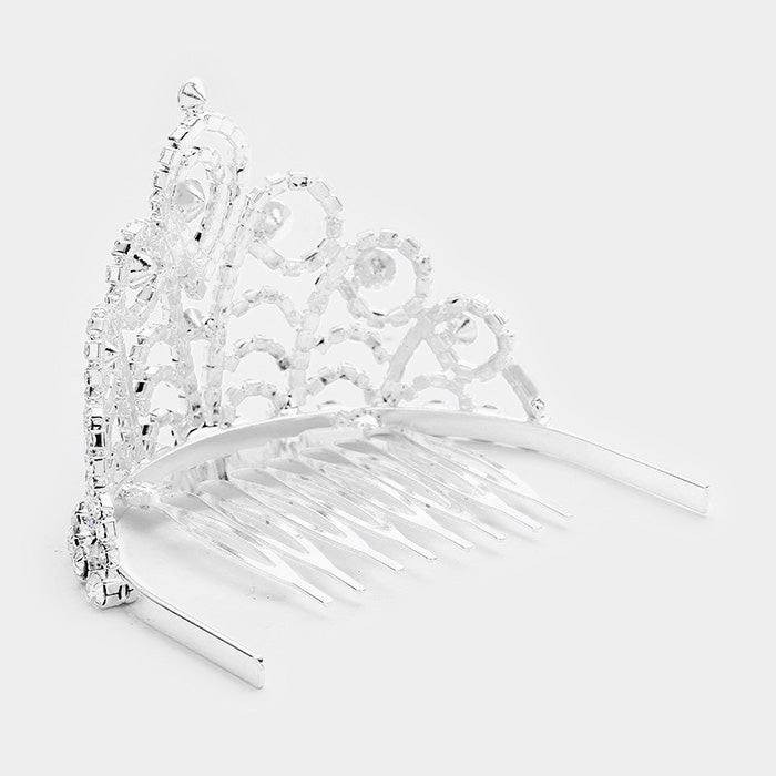 iLLASPARKZ Pave Crystal Rhinestone Mini Princess Tiara