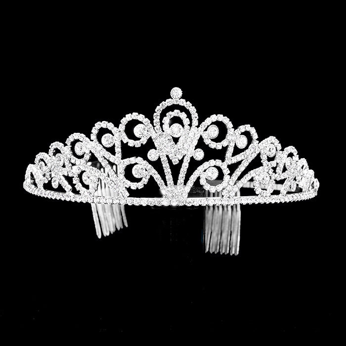 iLLASPARKZ Pave Crystal Rhinestone Princess Tiara