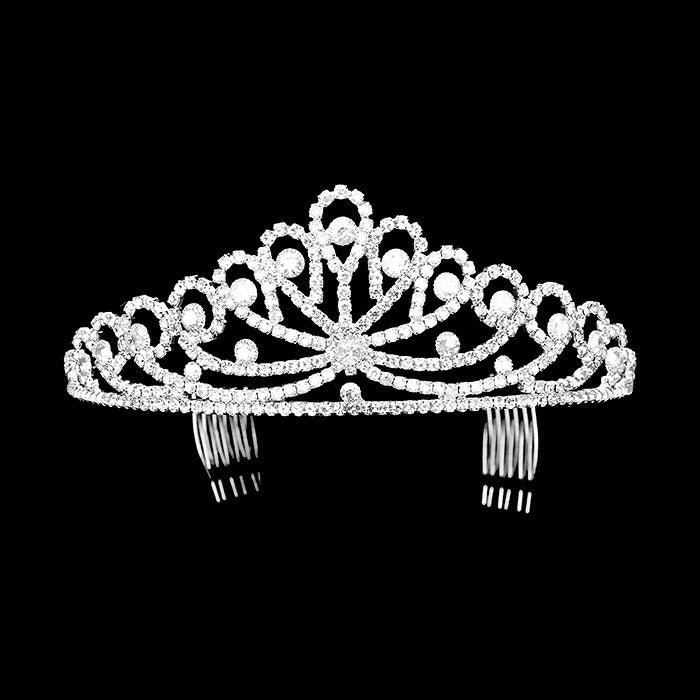 iLLASPARKZ Crystal Rhinestone Pave Princess Tiara