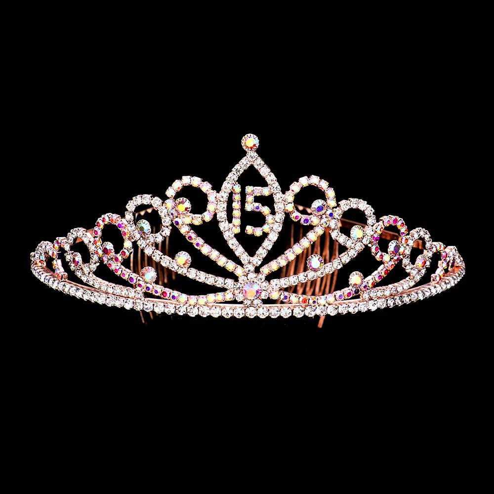 iLLASPARKZ Sweet 15 Rhinestone Princess Tiara