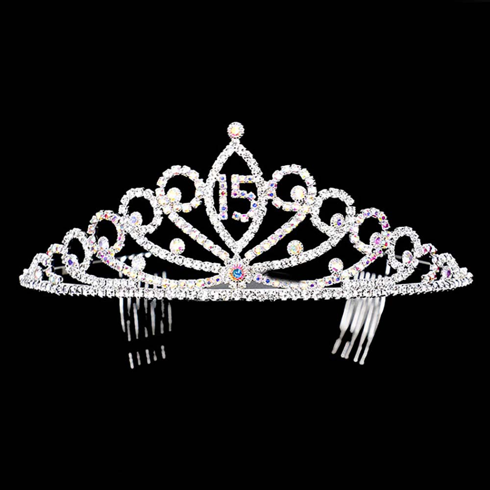 iLLASPARKZ Sweet 15 Rhinestone Princess Tiara