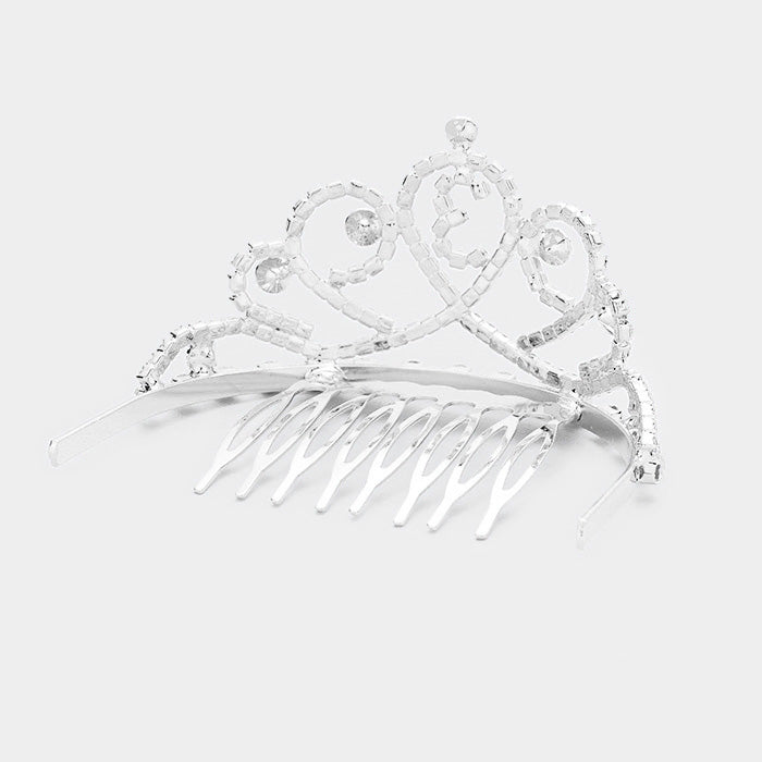 iLLASPARKZ '3' Crystal Rhinestone Pave Mini Party Tiara