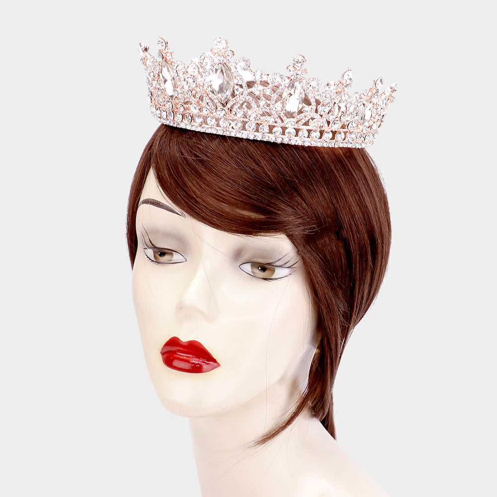 iLLASPARKZ Marquise Crystal Rhinestone Vine Pageant Crown Tiara