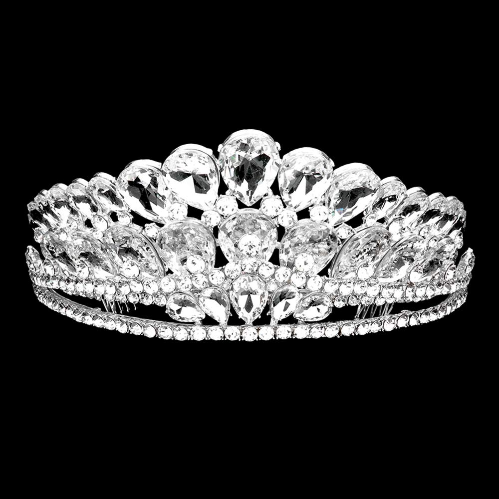 iLLASPARKZ Teardrop Cluster Queen Tiara