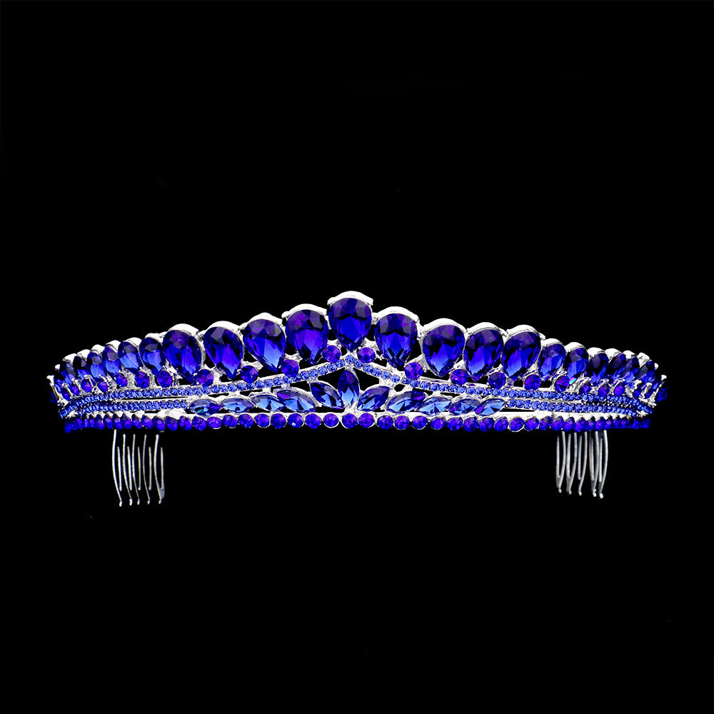 iLLASPARKZ Teardrop Cluster Detailed Princess Tiara