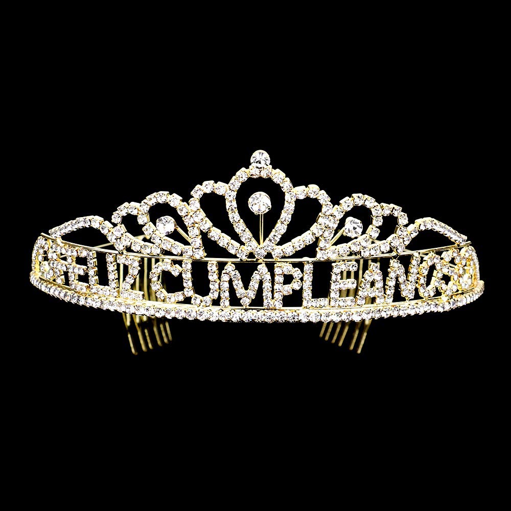 iLLASPARKZ FELIZ CUMPLEANOS Message Party Tiara