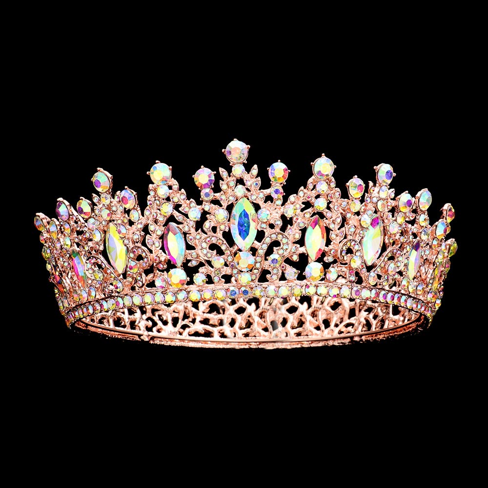 iLLASPARKZ Marquise Stone Accented Crown Tiara