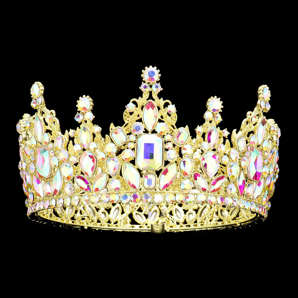 iLLASPARKZ Multi Stone Cluster Crown Tiara