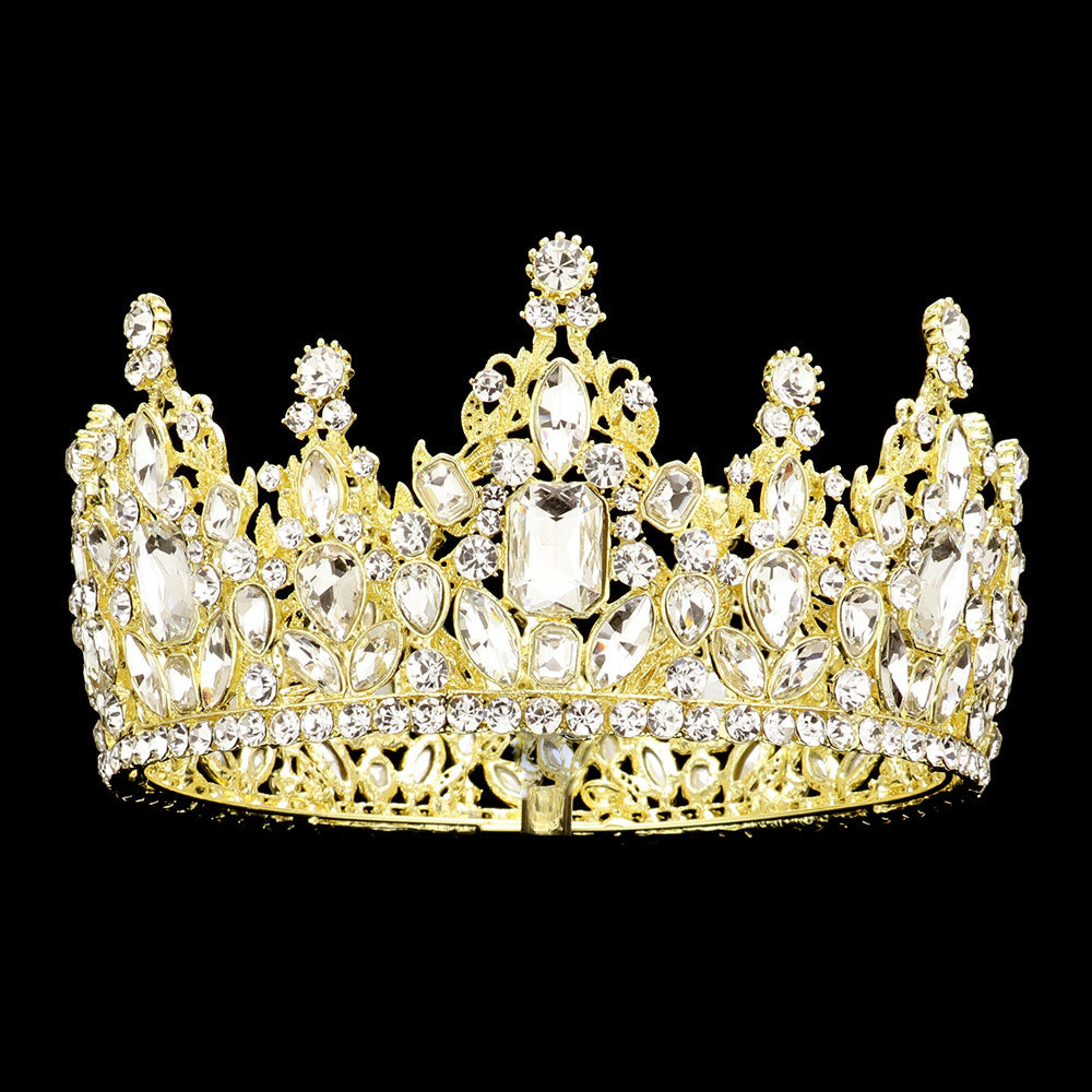 iLLASPARKZ Multi Stone Cluster Crown Tiara