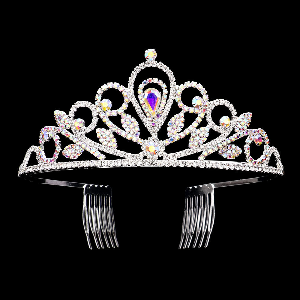 iLLASPARKZ Teardrop Stone Accented Princess Tiara
