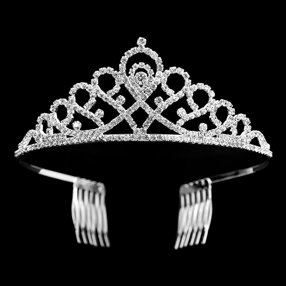 iLLASPARKZ Rhinestone Paved Princess Tiara