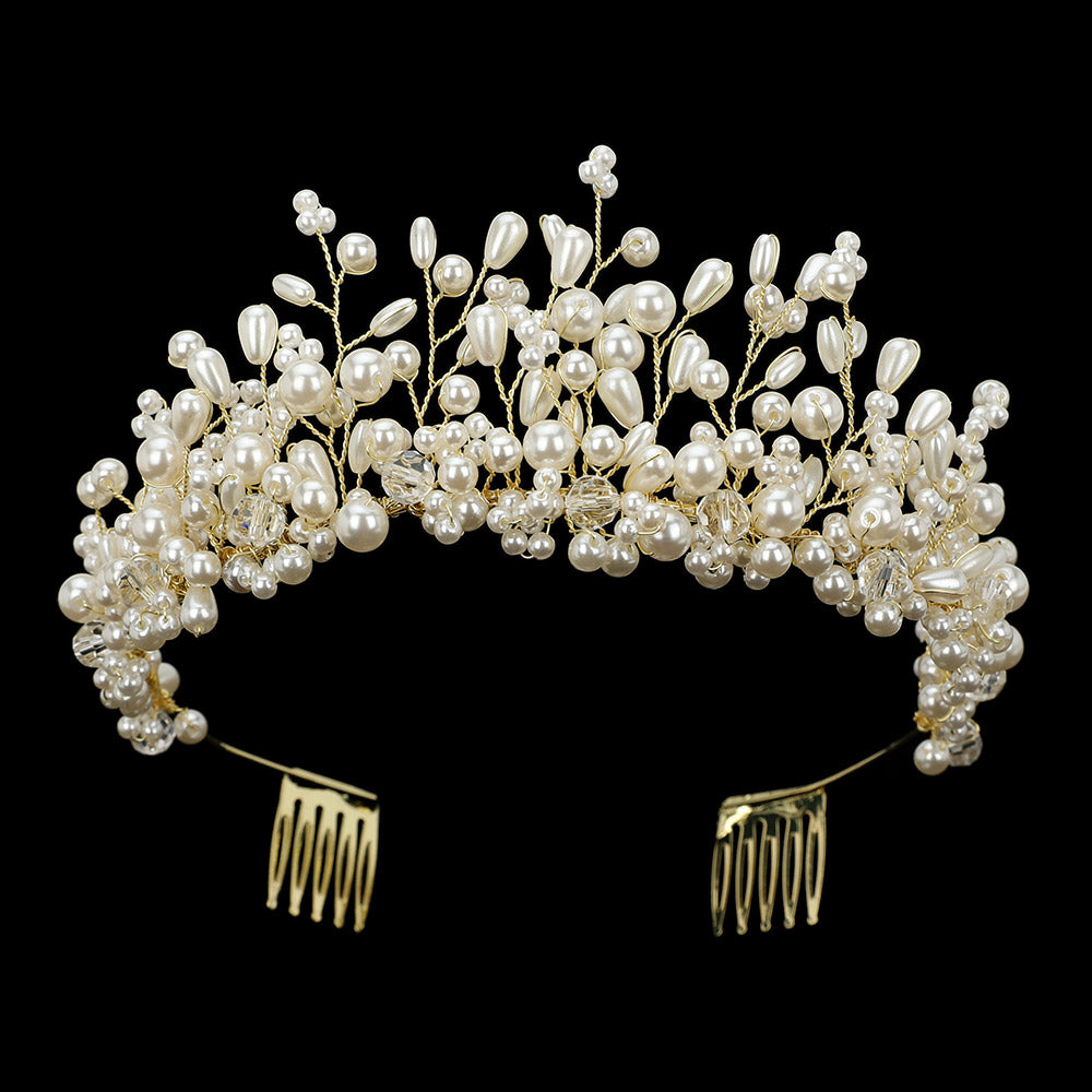 iLLASPARKZ Pearl Embellished Princess Tiara