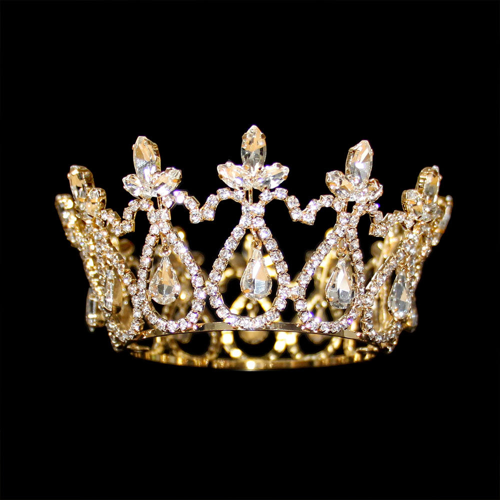 iLLASPARKZ Rhinestone Crystal Royal Crown Mini Tiara