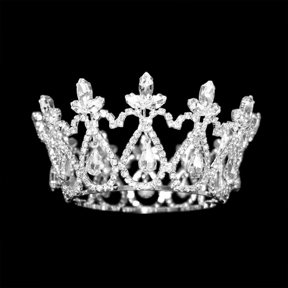 iLLASPARKZ Rhinestone Crystal Royal Crown Mini Tiara
