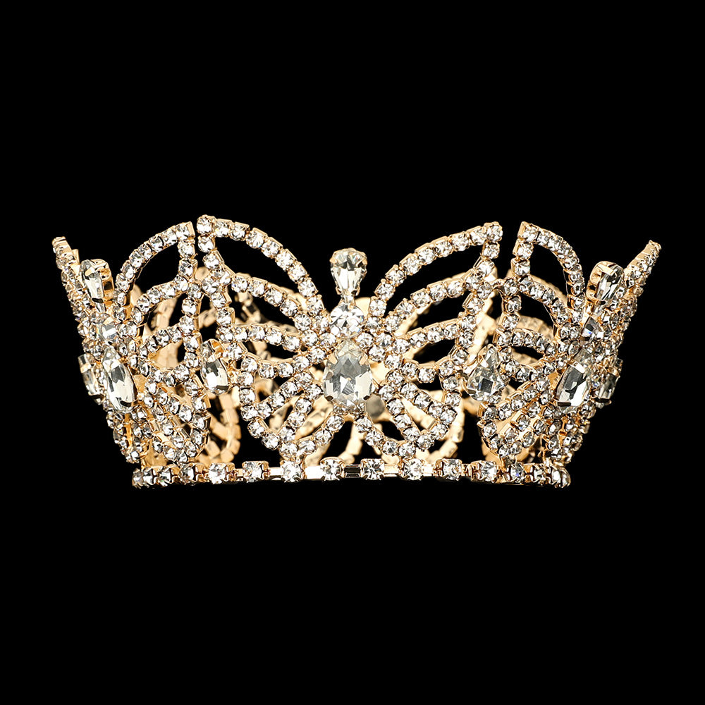 iLLASPARKZ Rhinestone Crystal Paved Butterfly Crown Mini Tiara