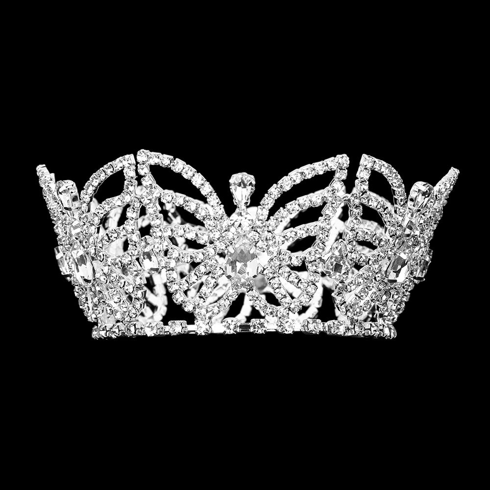 iLLASPARKZ Rhinestone Crystal Paved Butterfly Crown Mini Tiara