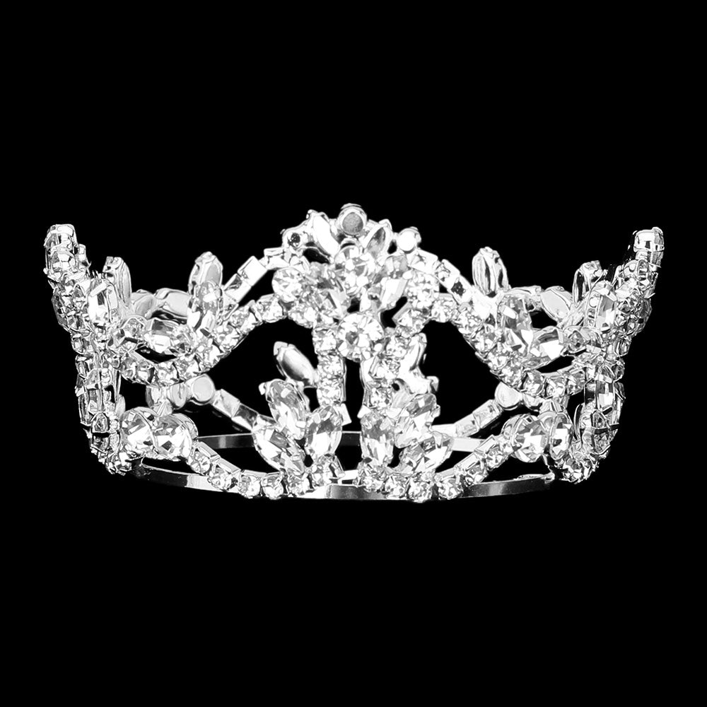 iLLASPARKZ Rhinestone Crystal Paved Crown Mini Tiara