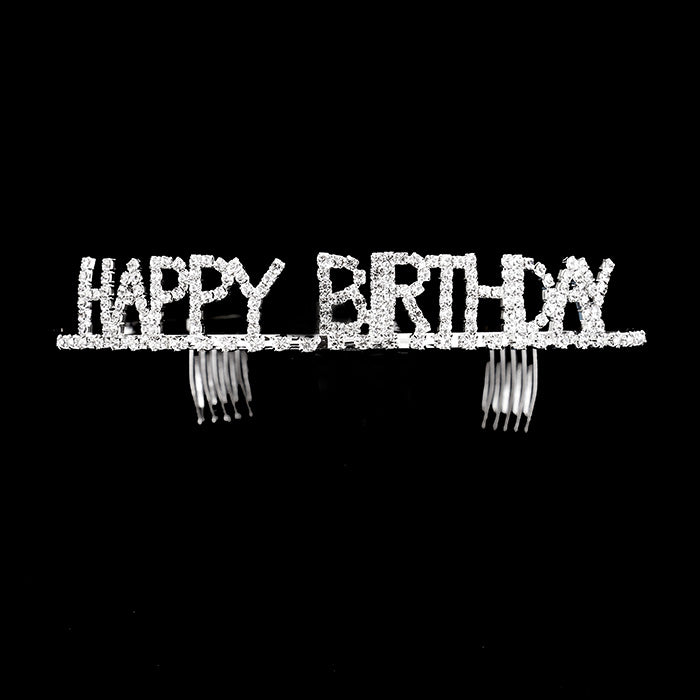 iLLASPARKZ Happy birthday rhinestone tiara