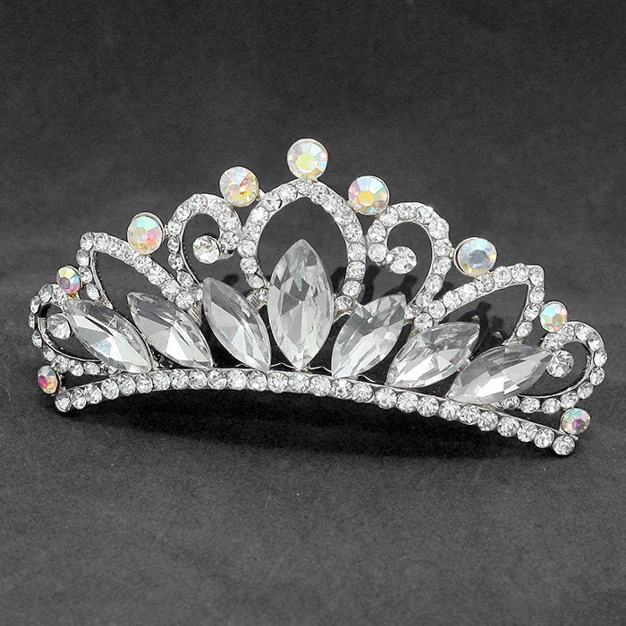 iLLASPARKZ Marquise Crystal Rhinestone Mini Tiara