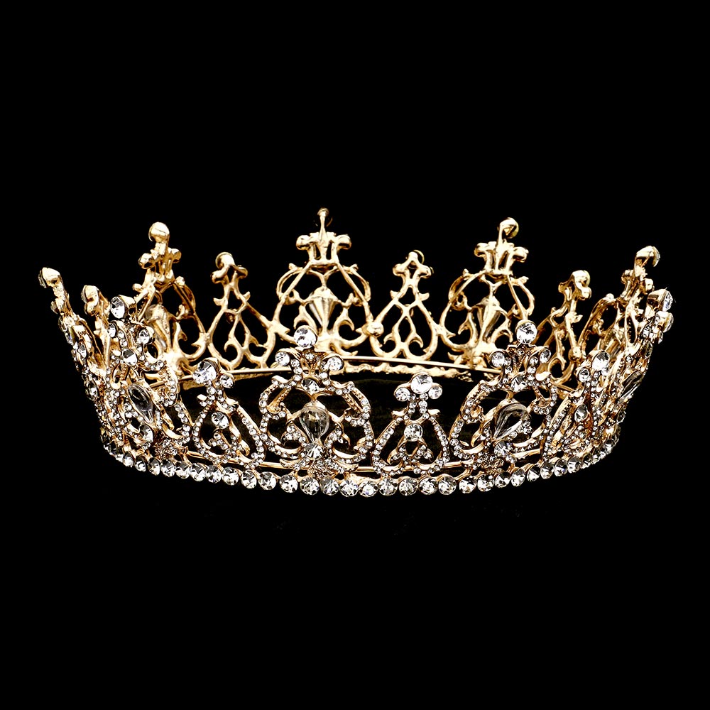 iLLASPARKZ Stone Embellished Crown Tiara