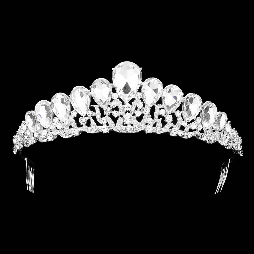 iLLASPARKZ Teardrop Accented Princess Tiara