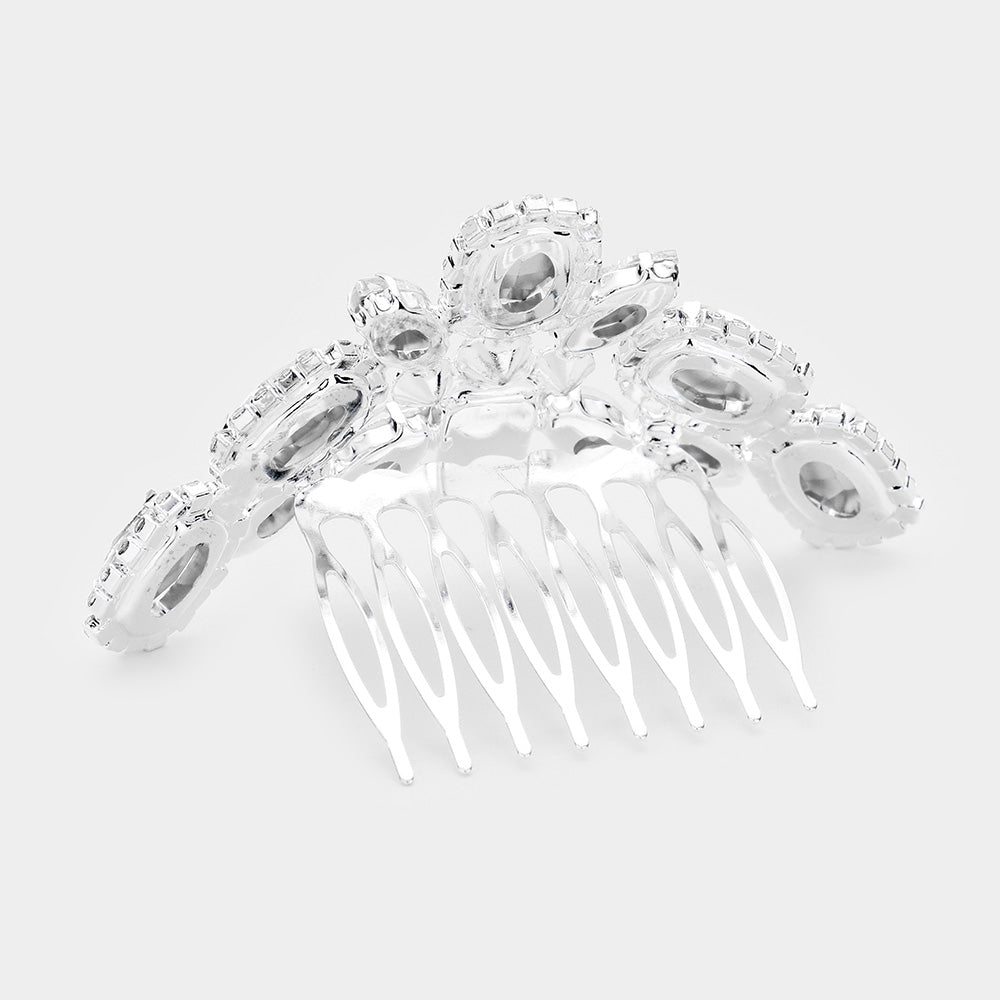 iLLASPARKZ Glass Crystal Rhinestone Pave Mini Tiara