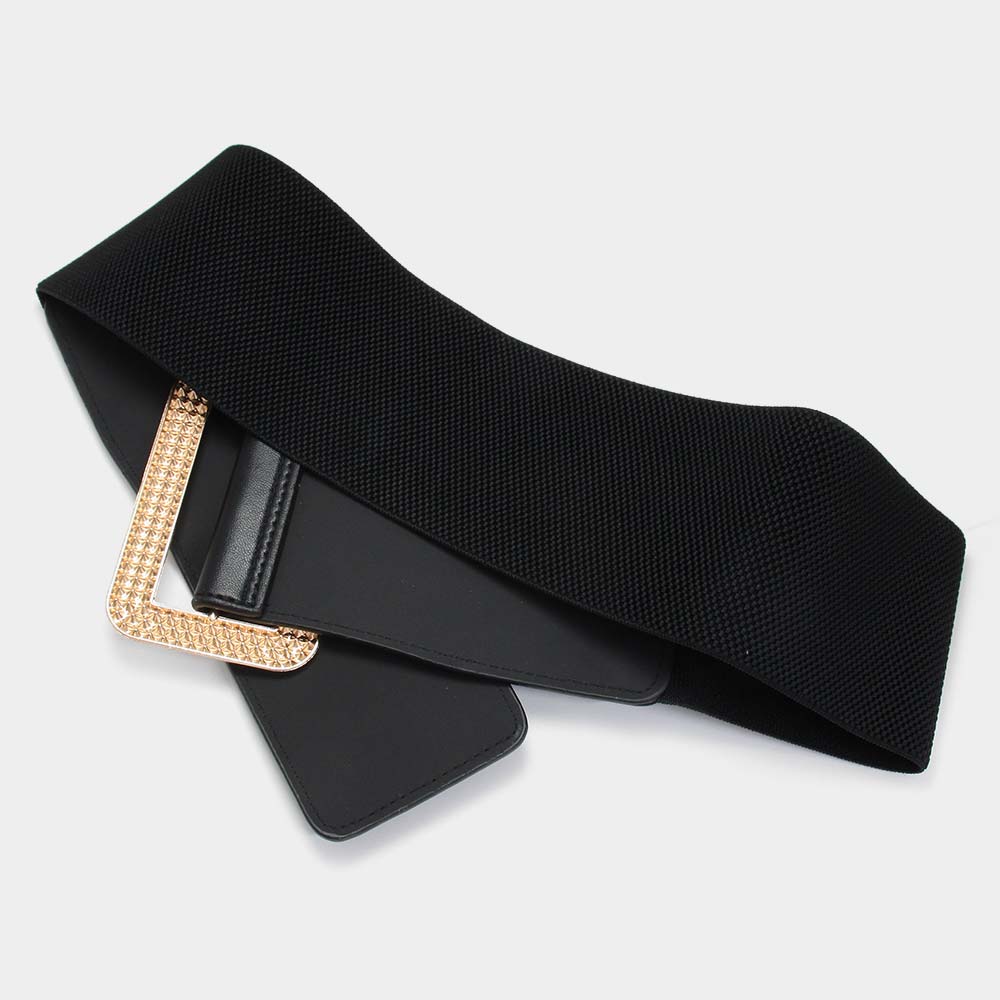 iLLASPARKZ Stone Embellished Open Rectangle Elastic Belt