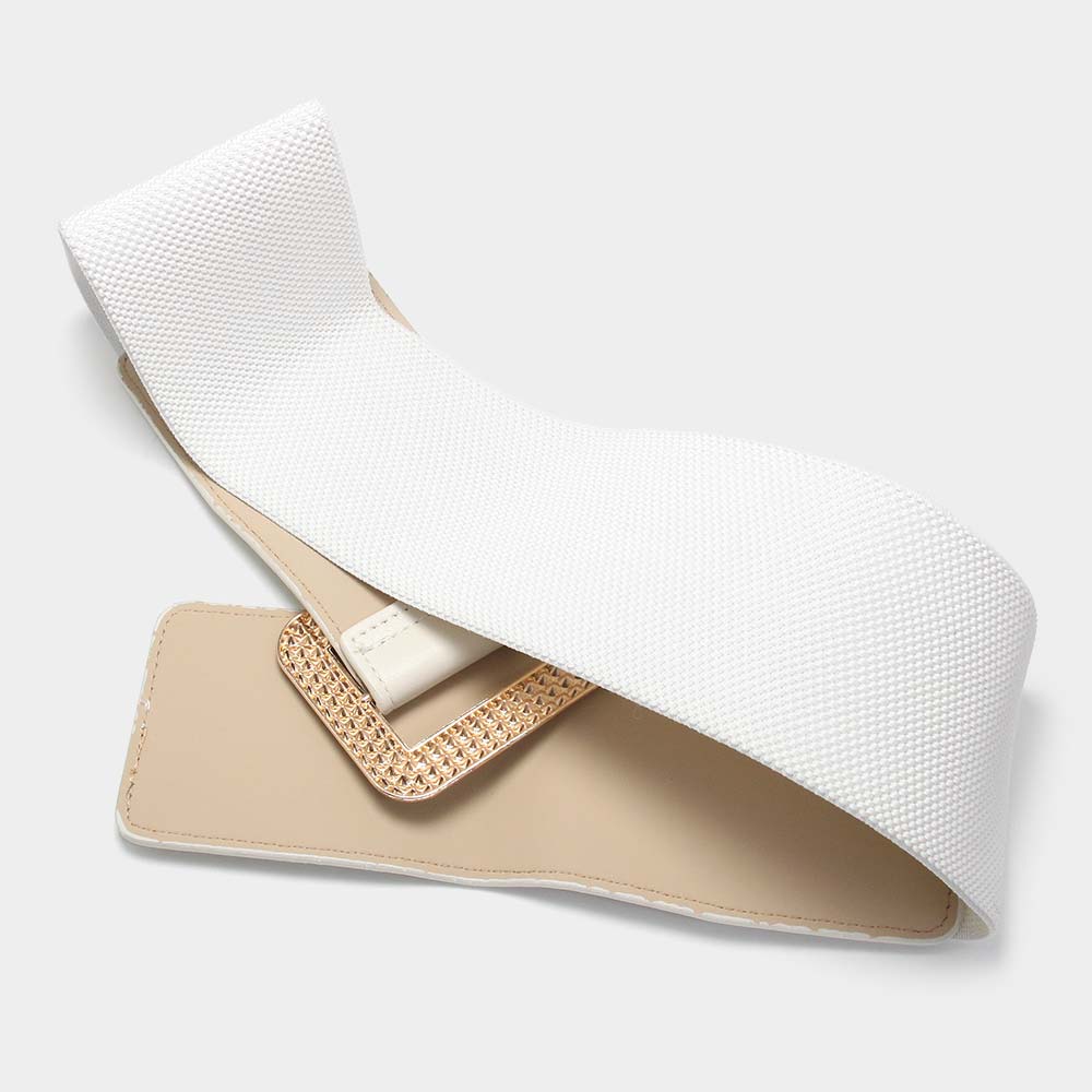 iLLASPARKZ Stone Embellished Open Rectangle Elastic Belt